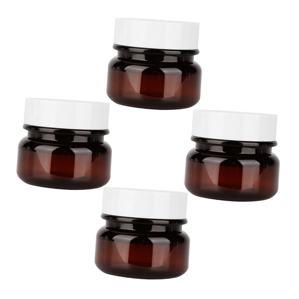 VALICLUD 4-Piece Cosmetic Jars with Lids, Empty Cream and Sample Jars, Reusable Lotion Containers for Travel and Camping