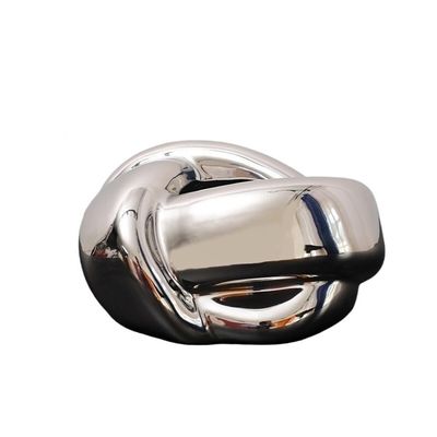 yixinzi-2024 Ceramic Tissue Box, Unique Shape, Silver
