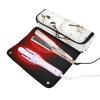 KLL Hot Hair Tools Travel Bag with Heat-Resistant Pad, Waterproof Travel Organizer for Curling Iron, Flat Iron, Compact Hair Dryer, Cartoon Black Capybara, White view 2