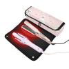 2-in-1 Curling Iron Travel Bag with Heat-Resistant Mat, Cute Maltese Dogs, Red view 2