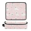 2-in-1 Curling Iron Travel Bag with Heat-Resistant Mat, Cute Maltese Dogs, Red view 3