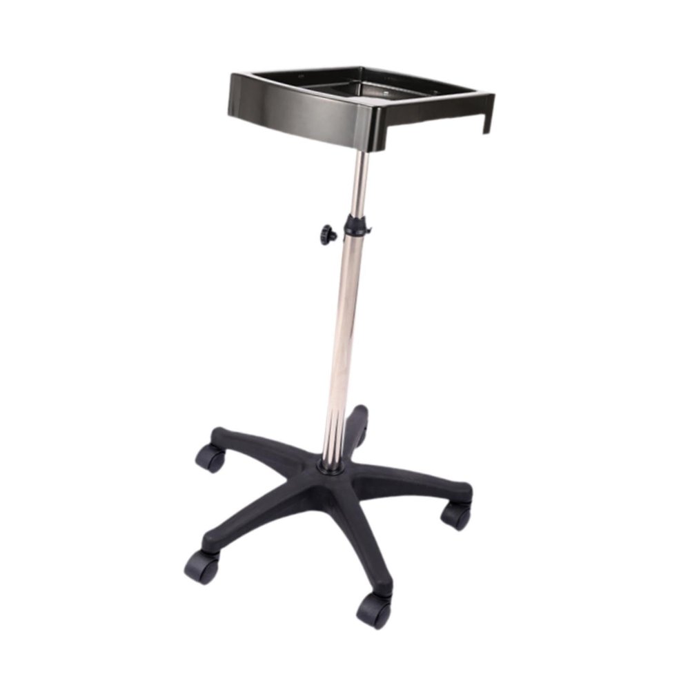 Salon Trolley with Tray, Adjustable Height, PP and Stainless Steel