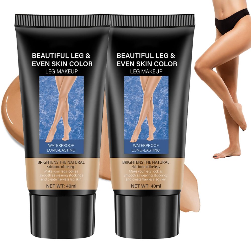 2-Piece Waterproof Body Makeup, Body Coverage Perfector for Legs, Wheat & Brown No. 3
