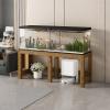 FORRTY Solid Wood Aquarium Stand, Brown/Natural view 1
