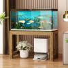 FORRTY Solid Wood Aquarium Stand, Brown/Natural view 2