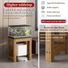 FORRTY Solid Wood Aquarium Stand, Brown/Natural view 4