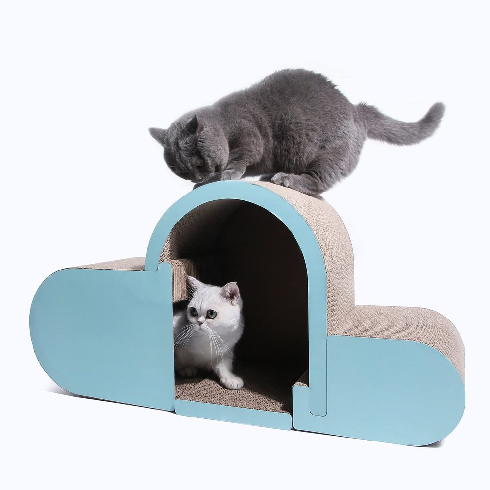 huanglyc-232 Cat Scratching Tree, Cloud-Shaped Scratch Pad, Drill-Mount Type