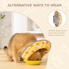 Avont Lightweight Cat Recovery Collar, Adjustable Leak-Proof Neck for Small Dogs and Cats Post-Surgery - S/Orange view 2