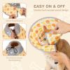 Avont Lightweight Cat Recovery Collar, Adjustable Leak-Proof Neck for Small Dogs and Cats Post-Surgery - S/Orange view 3