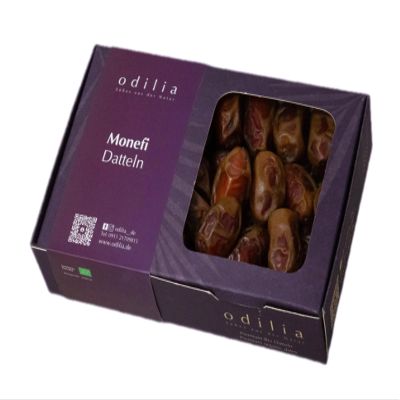 Odilia Organic Monefi Dates | Vegan & Gluten-Free Snack | No Refined Sugar | Sweetened with Dates | Made in Germany 750 g