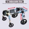 Lightweight 4-Wheel Wheelchair for Disabled Pets, Adjustable Rear and Front Leg Support Cart, Mobility Aid for Injured Dogs, Blue, Size L view 4