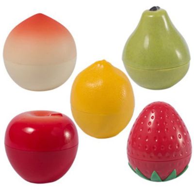 CALLARON 5-Piece Fruit-Shaped Cream Jars, 30 g, ABS, with Lids