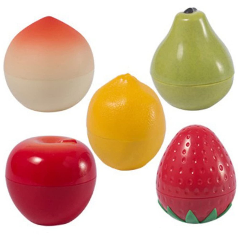 CALLARON 5-Piece Fruit-Shaped Cream Jars, 30 g, ABS, with Lids