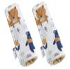 Medi Partners Kids Car Seat Belt Pads, 2-Pack, 17 x 22 cm, Boho Animals with Beige Minky view 1