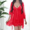 Women's Lace Babydoll Robe with G-String view 2