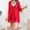 Women's Lace Babydoll Robe with G-String view 3