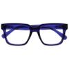 OPULIZE ERA Blue Light Blocking Glasses for Women and Men – Clear Lenses – Anti-Reflective & Glare-Free – UV400 Protection – Large Rectangular Frame – Computer & Gaming Glasses – Indigo Blue – +0.00 view 1
