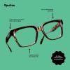 OPULIZE ERA Blue Light Blocking Glasses for Women and Men – Clear Lenses – Anti-Reflective & Glare-Free – UV400 Protection – Large Rectangular Frame – Computer & Gaming Glasses – Indigo Blue – +0.00 view 4