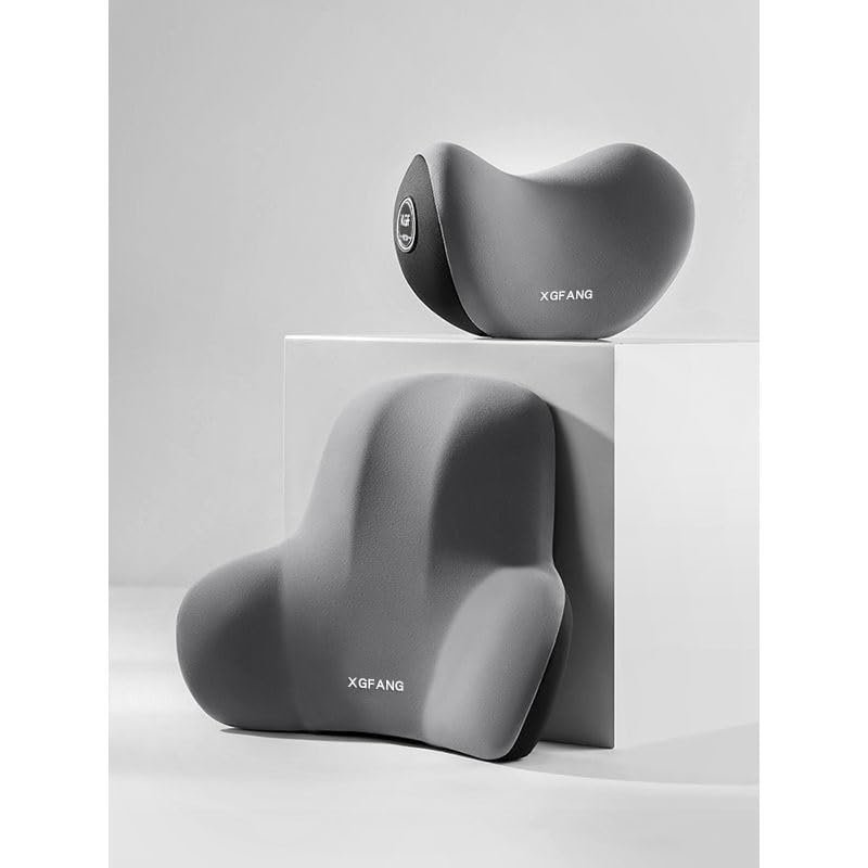 Ydxlcsyy Car Seat Headrest and Lumbar Support Set for Lexus UX 250h Hybrid, C-Grey