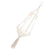 TOYANDONA Beige Macramé Cat Hammock, Cotton Yarn, Boho Style, for Cats up to 5 kg view 1