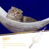 TOYANDONA Beige Macramé Cat Hammock, Cotton Yarn, Boho Style, for Cats up to 5 kg view 3