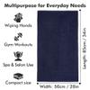 Bathroom Towels, 100% Cotton, Soft and Absorbent, 6-Pack, 50 x 85 cm, Navy Blue view 3