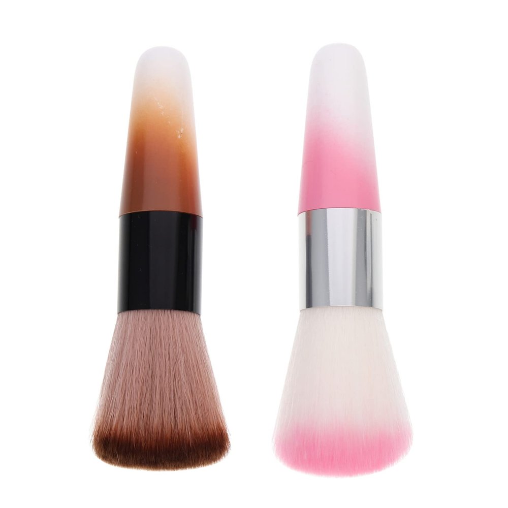 2-Piece Nail Cleaning Brush Set, ABS and Fiber, for Makeup