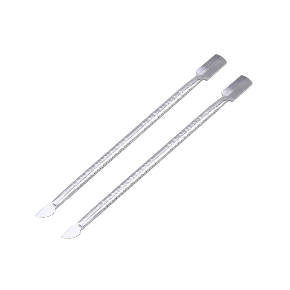 Beavorty Double-Ended Stainless Steel Cuticle Pushers, 2-Piece Set