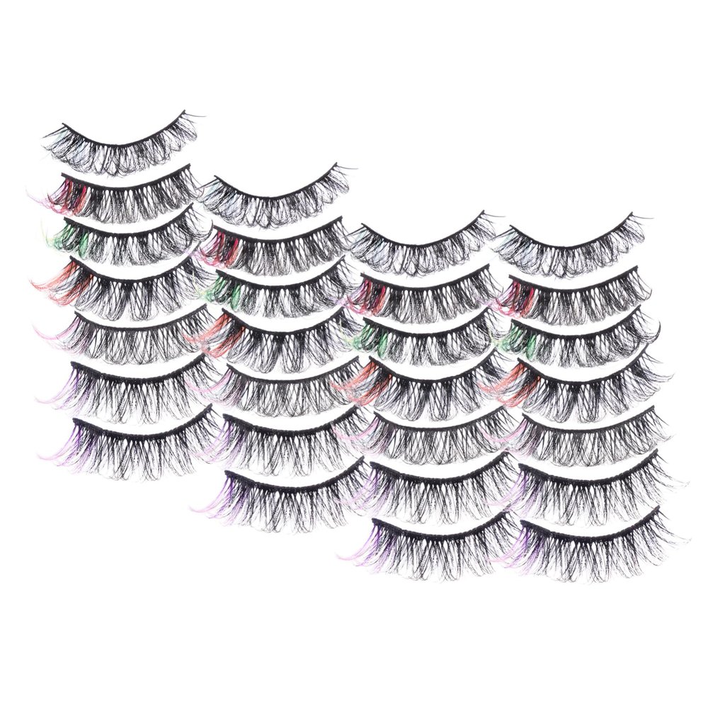 SHERCHPRY 14 Pairs of Colorful Imitation Mink Individual Lashes