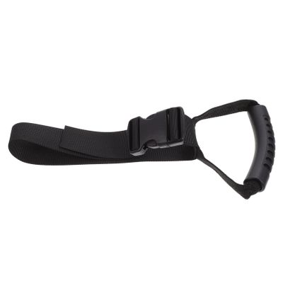 Black Plastic and Webbing Vehicle Hand Hook