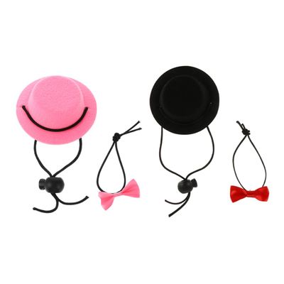 Toyvian Pet Bow Tie with Hat Ornament