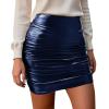 Women's Leather-Look High-Waisted Mini Skirt view 1