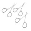 OATIPHO 3-Piece Stainless Steel Grooming Scissors Set for Facial Hair, Eyebrows, Nose Hair and Makeup view 1