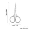 OATIPHO 3-Piece Stainless Steel Grooming Scissors Set for Facial Hair, Eyebrows, Nose Hair and Makeup view 2