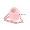 Breathable Hamster Shoulder Bag with Long Shoulder Strap, Velvet, Pink view 2