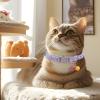 Adjustable Cat Collar with Safety Buckle and Charm view 2