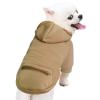Jecikelon Small-Dog Cold-Weather Hoodie Coat with Pocket, Khaki, XX-Small view 2