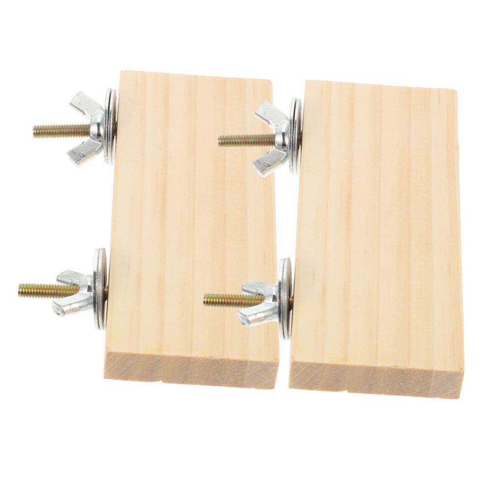 INOOMP 2-Piece Wooden Bird Stand Platforms for Parrots and Budgies