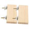 INOOMP 2-Piece Wooden Bird Stand Platforms for Parrots and Budgies view 1