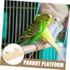 INOOMP 2-Piece Wooden Bird Stand Platforms for Parrots and Budgies view 4