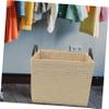 POPETPOP Woven Storage Basket, Medium, PP, Beige, 30 x 23 x 29 cm view 4