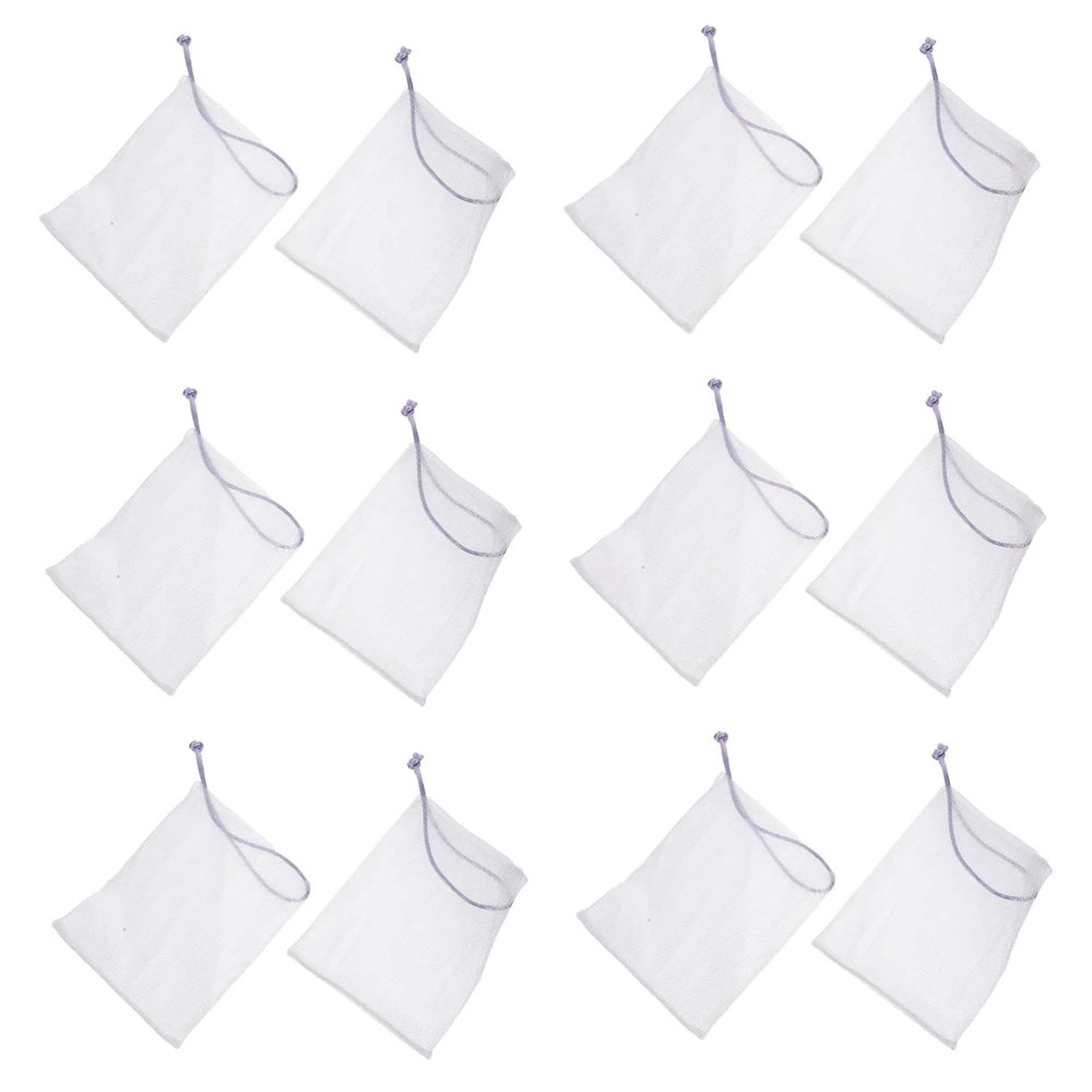 Mikinona Nylon Soap Foaming Nets, Random Color, Drawstring Design, 40 Pieces