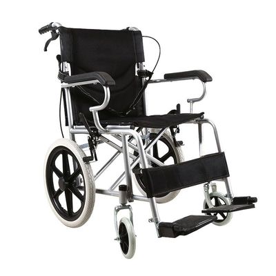 WLH Alexanders Lightweight Folding Transport Wheelchair, Black