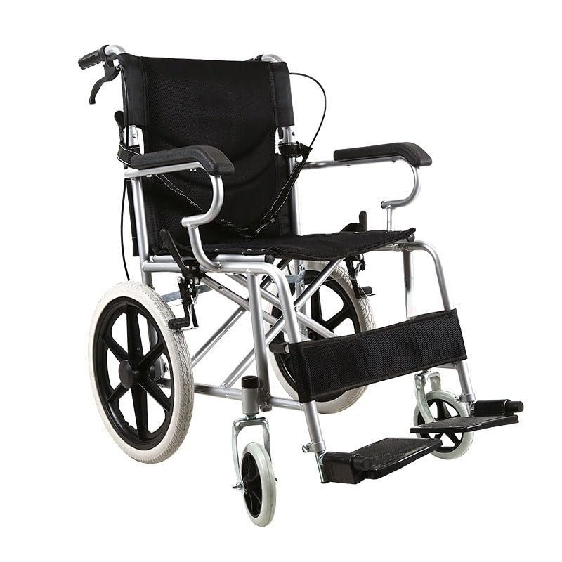 WLH Alexanders Lightweight Folding Transport Wheelchair, Black