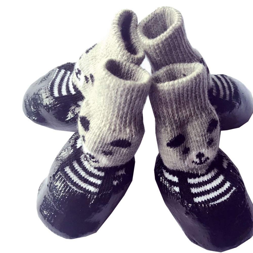 4PCS Dog Booties, Adjustable Dog Socks