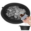Zqkimzi Face Ice Bath Bowl, Reusable Foldable Silicone Basin with Built-In Ice Cube Tray, Facial Roller Skincare Spa Tool, Portable Face Wash Sink for Kitchen or Home, 26 x 23 x 10 cm view 1
