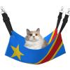 HMBGFW Flag of the Congo Reversible Cat Hanging Hammock, Soft Breathable Double-Sided Pet Cage Bed for Small Dogs and Rabbits view 1