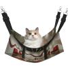 Fractal Wave Pattern Cat Hanging Hammock view 1