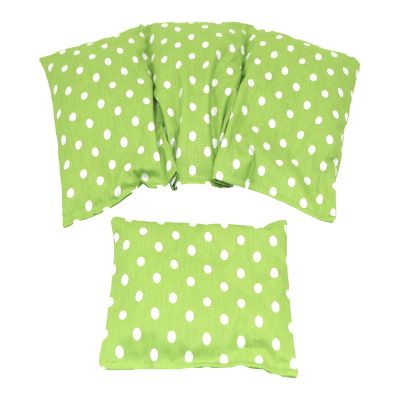 PUNKTE Cherry Pit Pillow Set, 2-Piece, 3-Chamber + Small, Lime/Green Dots, Spelt