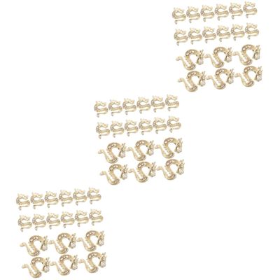 VALICLUD 3 Sets Gold Nail Charms, Dragon Nail Art Decorations, 50 Pieces per Set